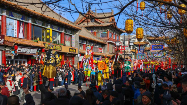 2026呼和浩特新春文化庙会在玉泉区塞上老街旅游休闲街区盛大启幕